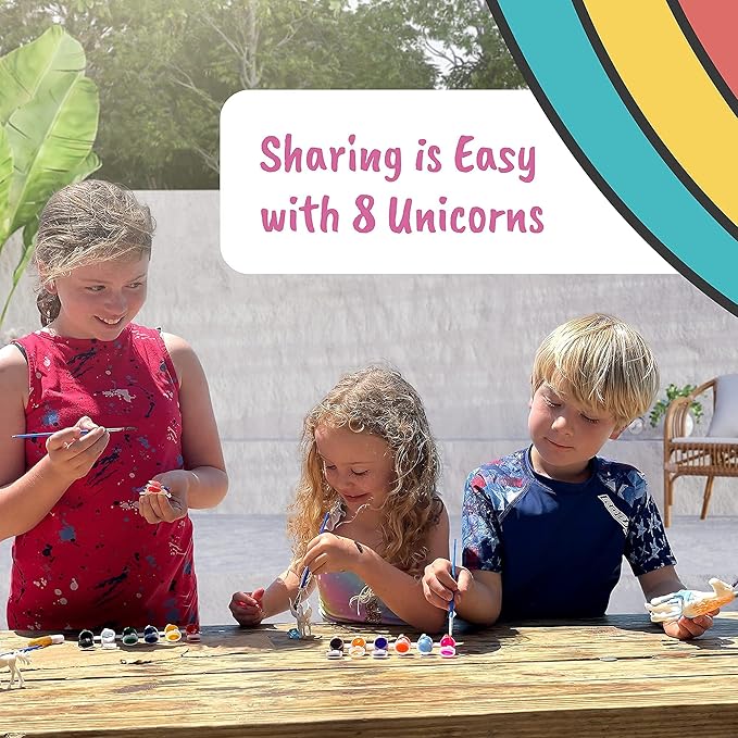 Deluxe Unicorn Painting Kit for Girls - STEM Certified Unicorn Craft for Girls Ages 4-6 & up- Paint Your Own Arts and Crafts Includes 2 DIY Headbands & 8 Kids Painting Crafts for Fun Screen-Free Play