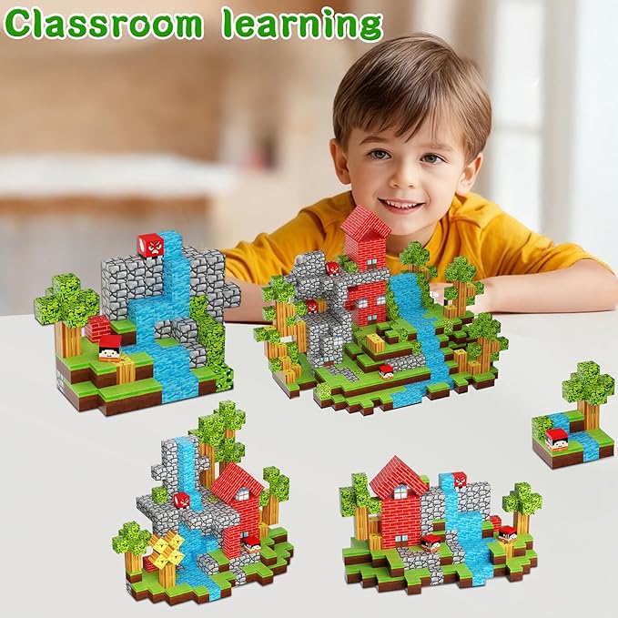 Magnetic Building Blocks STEM Toys for Kids Ages 3-12 – 120 PCS Educational Construction Set with Storage Bag, Safe & Durable Learning Toys for Toddlers Children Boys Girls