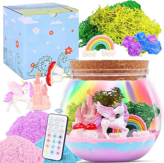 Unicorn Gifts for Girls 4-12 Years Old, Unicorn Crafts Kit for Kids, Light Up Decoration with Remote Control - Arts and Crafts for Kids, Birthday Gifts Toys for Girls Age 4 5 6 7 8 9 10 11 12