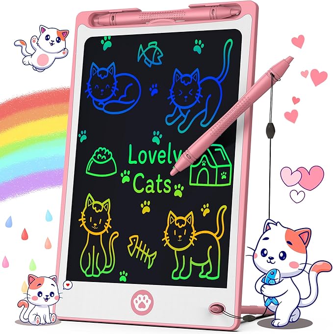 Hockvill LCD Writing Tablet for Kids 8.8 Inch, Toys for Girls Boys Drawing Pad for 3 4 5 6 7 Year Old Kids Toys, Children’s Day Gift Toddler Doodle Board Travel Essentials, Christmas Gift for Children