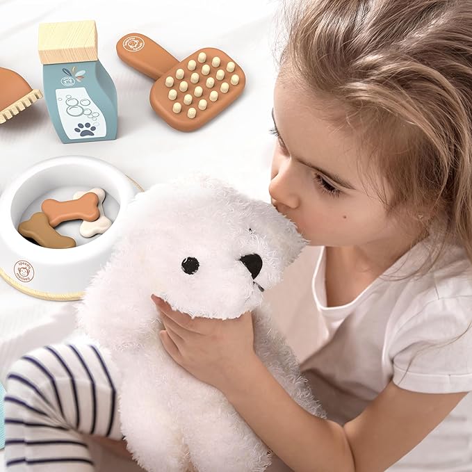 Speedy Monkey My Little Dog Care Suitcase – Includes Plush Dog, Accessories, Snacks, Bowl, Collar & Brush – Perfect Toy for Pretend Play, Travel Adventures, and Pet Care Fun – Ages 3-6 Years