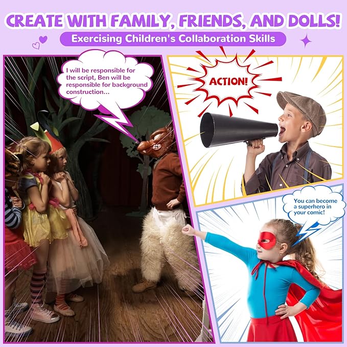 Instant Print Camera for Kids - Christmas Birthday Girls Gifts for Age 3 4 5 6 7 8 9 10 Year Old, 2.4 Inch Screen Kids Instant Camera, Toddler Camera Toys for Age 3-12 with 32 GB SD Card