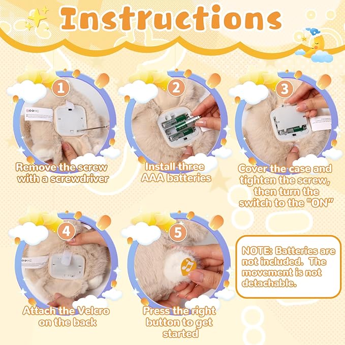 Birthday Interactive Teddy Bear, Musical Birthday Stuffed Animal, Clapping Activates Singing Dancing Shaking, Cute Bear Plush Recording Mimicking Toy Gifts for Kids Girls Boys