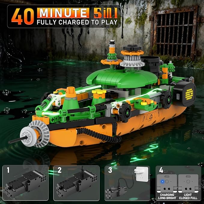 STEM Robot Building Toys for Kids 6-12, 5in1 App & Remote Control STEM Tractor Frog Robot Building Kits, 732PCS DIY Educational Construction Building Block Set for Kid, Erector Set Gift for Boys Girls