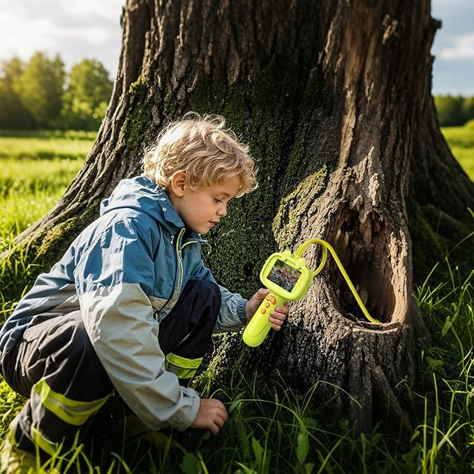 Borescope Camera Toy with Light for Kids, Waterproof STEM Explorer Scope, Fun Science Toy for Outdoor Nature, Perfect Birthday for Boys & Girls 4 5 6 7 8 9 10 Years Old