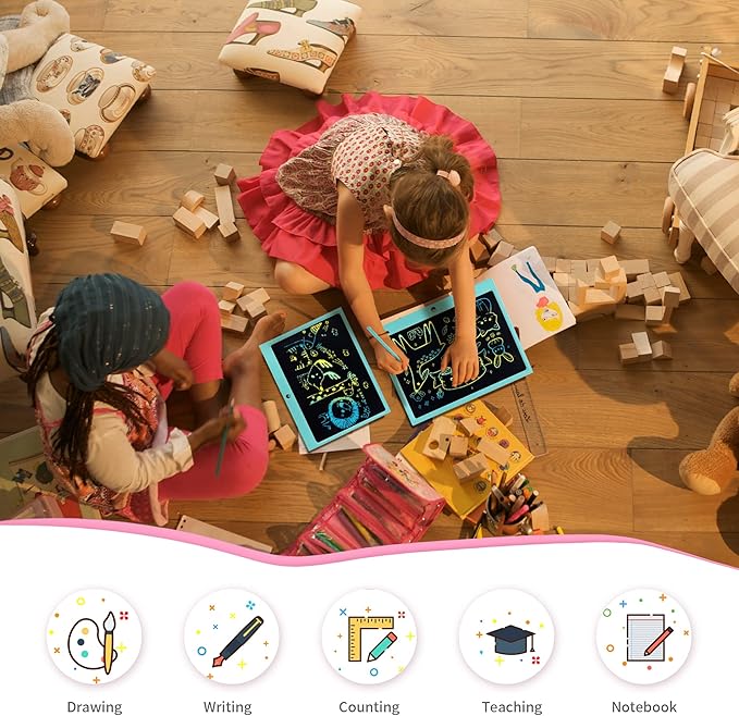 LCD Writing Tablet for Kids, 15 Inch Colorful Electronic Doodle Board for Kids Age 3+ Toys Christmas Birthday Erasable Drawing Tablet Toddler Learning Toys