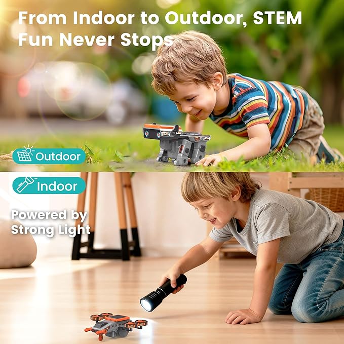 Sillbird Solar Robot Building Kit Christmas STEM Gift for Boys Girls Ages 8-14, DIY Educational Science Set for Kids Birthday, 10-in-1 Space Robotics Toys Powered by Sun with 112PCS