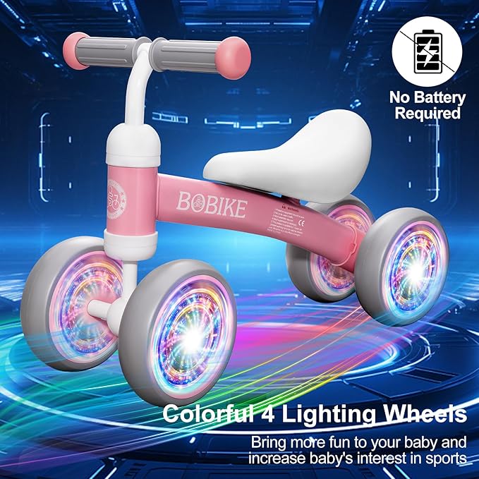 Baby Balance Bike Toys for 12-36 Months Kids Toy Boy and Girls Gifts Toddler Best First Birthday Gift Children Walker No Pedal Infant 4 Wheels Bicycle