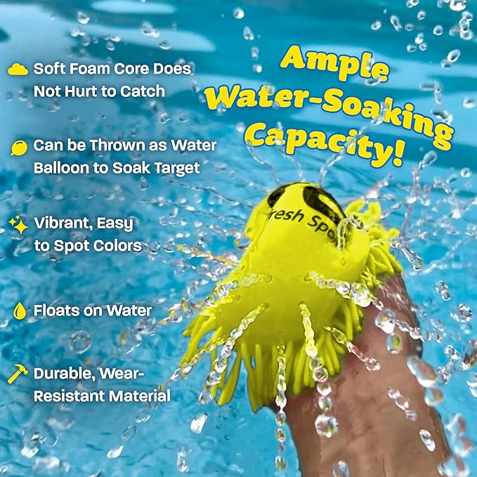 Water Spraying Flying Disc – Ultimate Pool Toy for Kids, Tweens & Teens! Soft & Safe for Splashy Summer Fun – Soaked Disc Flies Through the Air – Perfect for Pool Parties, Ages 6 7 8 9 10 11 12+