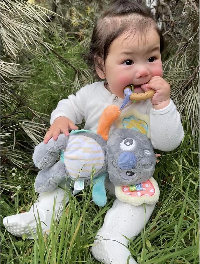 Playgro Fauna Friends Cuddly Koala - Plush Koala Toy for Newborns - Soft and Snuggly Stuffed Animals for Babies - Ideal Baby Gift - Sensory Soft Crinkle Toy with Teether