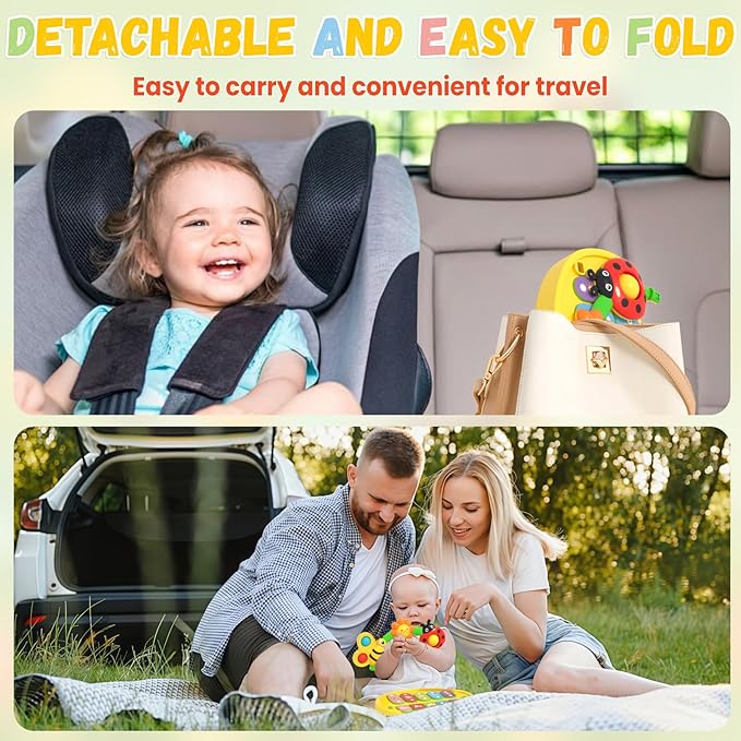 Musical Baby Piano Toy - Multifunctional Interactive Insect Piano Keyboard for 6 9 12 18 Month, STEM Educational Learning Toys for Boys Girls Age 3 4 5 6, Birthday Gift for Toddlers 1-3 Year