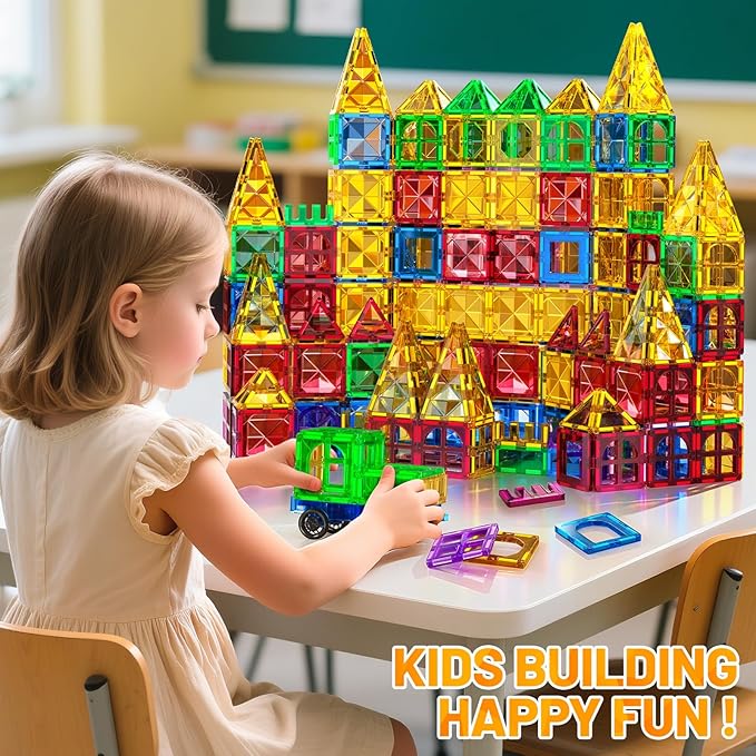 Magnet Toy for Toddlers 1-3, Toddler Magnet Building Blocks Tiles Toys for Kids Ages 1-3 4-8, Preschool Learning Sensory Educational Gifts Toys for Boys and Girls 3+ Year Old