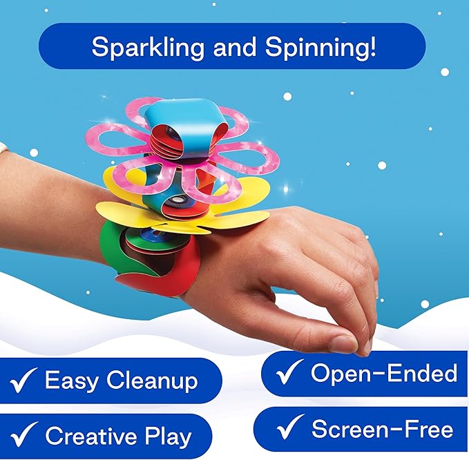 Clixo Sparkle Pack – 34-Piece Magnetic Building Set with Holographic Patterns | Create Necklaces, Bracelets & Headpieces | Flexible STEAM Toy for Kids Ages 6+