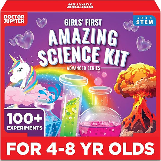 Doctor Jupiter My First Amazing Science Kit for Girls Ages 4+ | Birthday Gift Ideas for 4-5-6-7-8 Year Old Girls | 100+ Experiments | STEM Learning & Educational Toys, Summer Activities