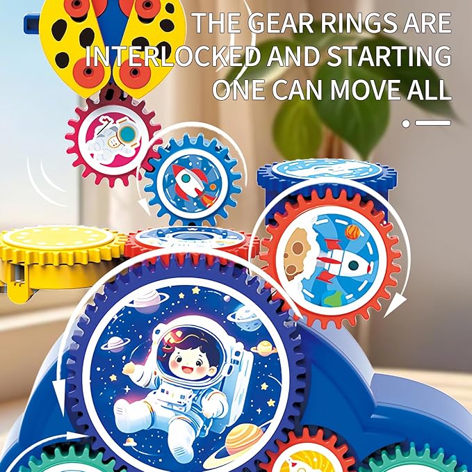 STEM Learning Gears Toys for Boys Girls Age 3+ Years old, Toddler Engineers Building Toy Set for 3-5, 30Pcs Educational Construction Toy Set for Kids, Birthday Gift for Kid Toys, Kindergarten Science