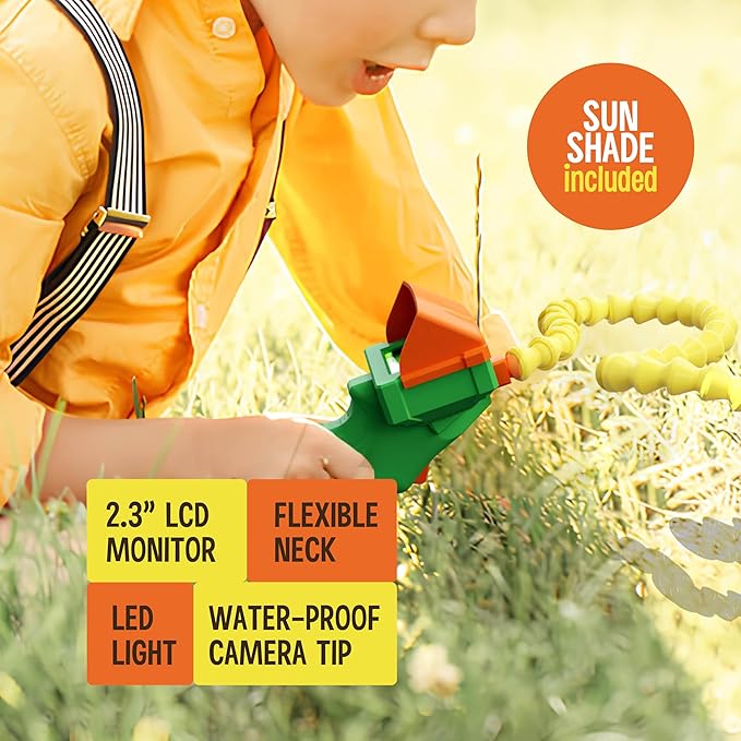 Borescope Snake Camera with Light for Kids, Outdoor Educational STEM Toys, Stocking Stuffer Gifts for 5 Year Old Boy, Nature Activities, for Boys, Girls Ages 4,6,7,8,9,10 Years Old