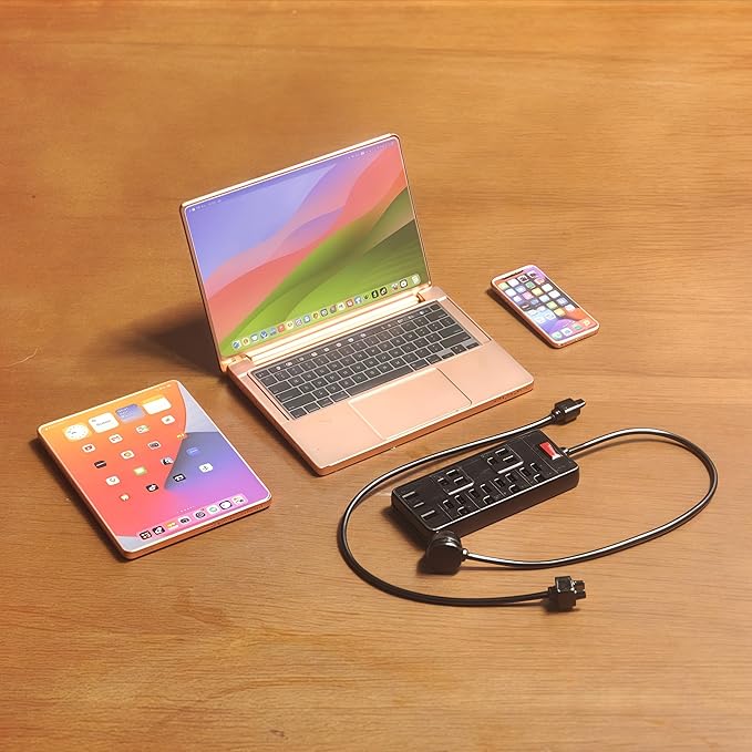 Miniature Electronics Set for Dollhouses: 1:6 Scale Metal Smartphone, Tablet, Laptop & Socket - Doll Accessory Compatible with 1:12 Scale Miniatures - 5 Color Variants (RoseGolden)