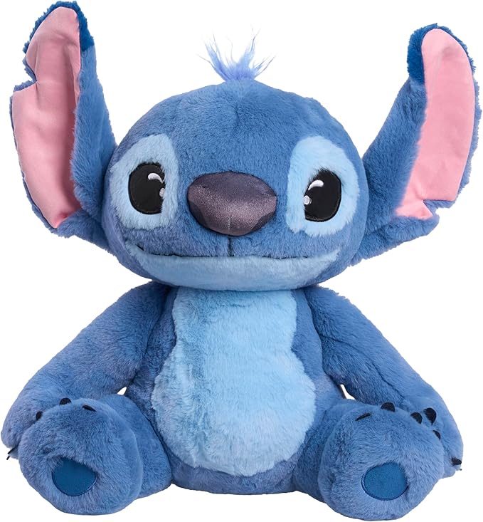 Disney Stitch Live-Action 13-inch Large Plush Stuffed Animal, Soft Toy for Kids, Blue, Alien, Toy for Fans, Girls, Boys, Kids, Ages 2 and Up by Just Play
