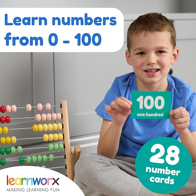 Toddler Learning Flash Cards | Kids Letter Number Alphabet Animal Color Words Flashcards | Large Cards Ideal for Preschool Kindergarden Pre K Educational | Flashcards 12 Months - 5 Years