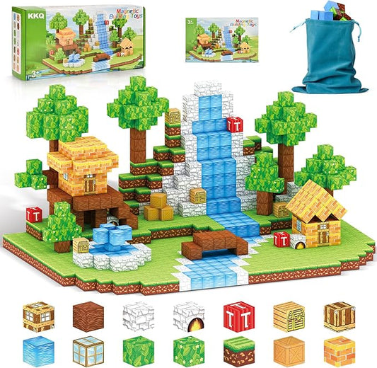 Magnetic Blocks 100 PCS 1" Magnet Building Block, STEM Toy for Kids 3-5 & 4-8 & 8-12, Christmas Birthday Gifts for Boys and Girls