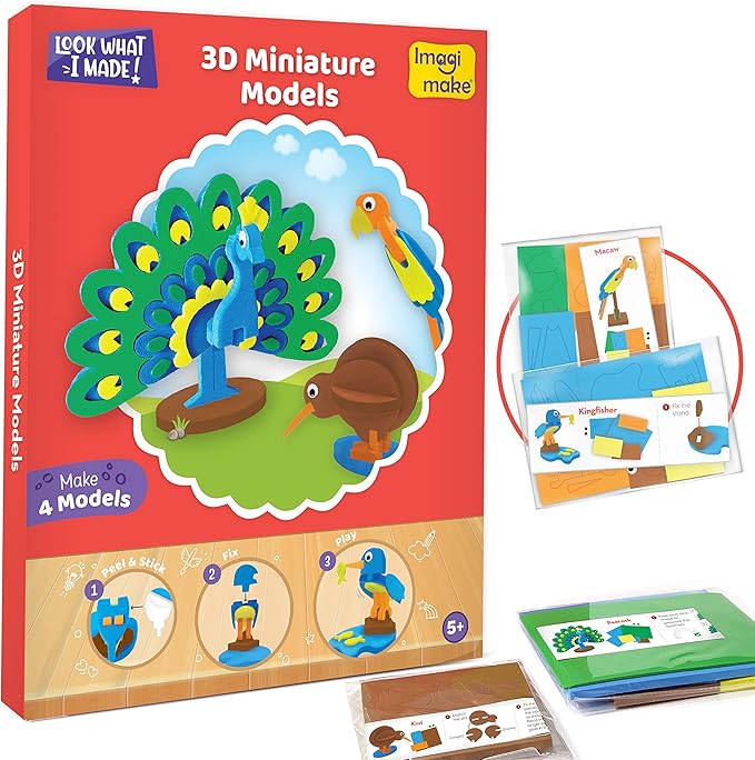 Imagimake 5 in 1 Awesome Craft Kit | Over 15 Projects Creative DIY Arts & Crafts Kit for Kids | Christmas Activities for Kids 6-8-12 | Christmas Gifts for 5,6,7,8,9,10,11,12 Years Old Girls & Boys