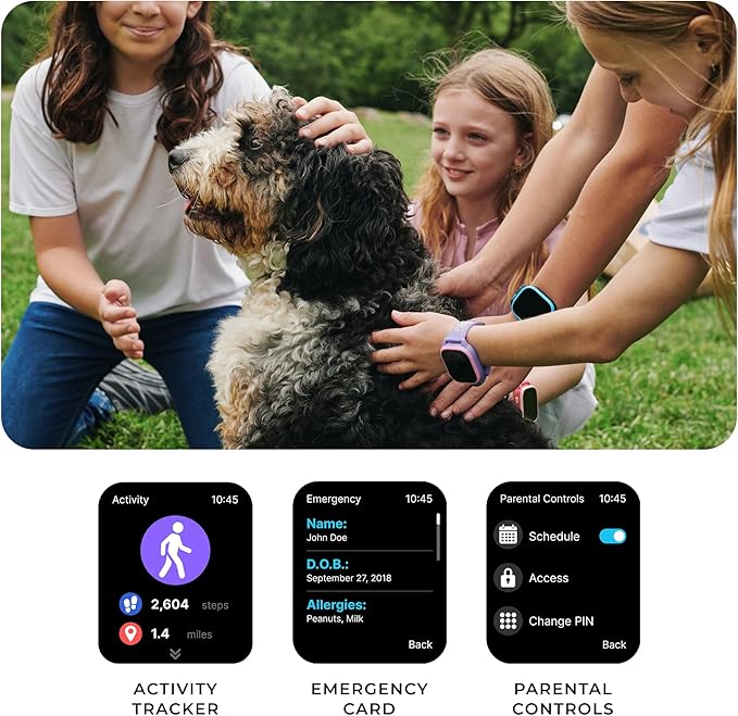 PlayZoom 4 Kids Smartwatch, Educational Tech Toy – 25+ Games, Selfie Camera, Audiobooks, Step Tracker, Water‑Resistant, Parental Controls, Long Battery, Ages 4‑12 (Navy Dinosaurs)