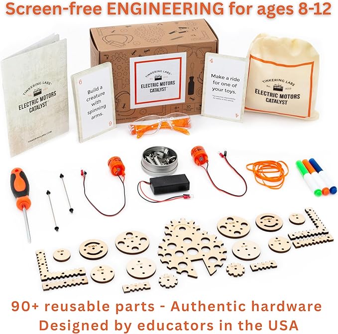 Robotics Engineering Kit | Designed by Scientists | 50 Plus Parts | 10 Plus STEM Projects for Kids 8 to 12 | Learn Electronics, Science | Grow Creativity, Grit | DIY Inventor Toy Gift