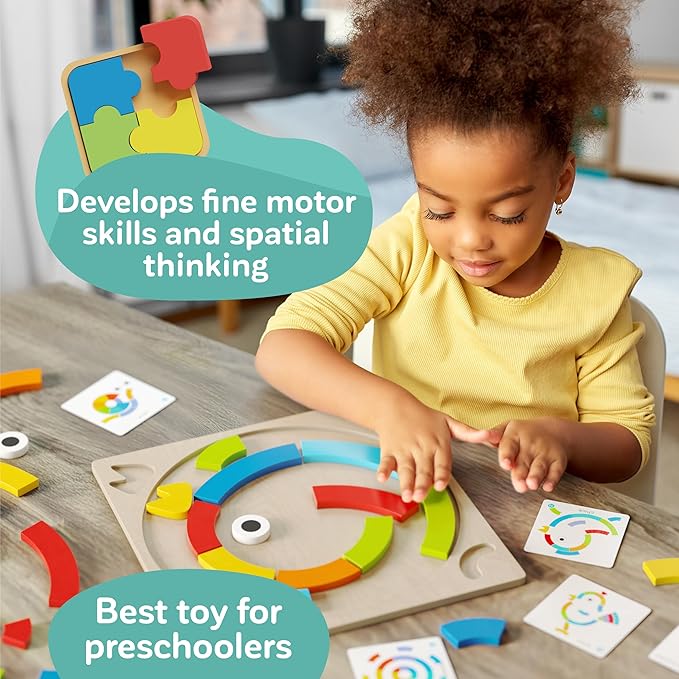 Toddler learning wooden Montessori toys – pattern blocks and boards tangrams for kids educational preschool activities color sorting games fine motor skills baby girls and boys for 3 4 5 years old