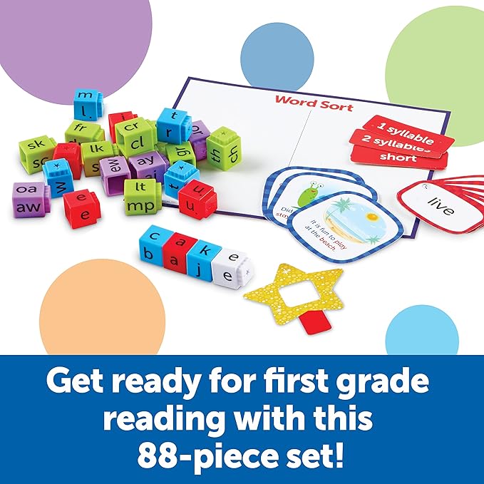 Learning Resources Skill Builders! 1st Grade Reading - 88 Pieces, Ages 6+ First Grade Learning Materials, Homeschool and Classroom Supplies, Reading Games for Kids