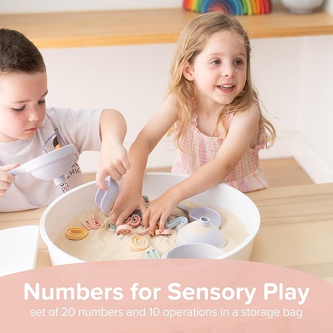 Inspire My Play - Kids Sensory Numbers Set - Number Toys Maths Resources Tuff Tray Accessories Early Years Resources