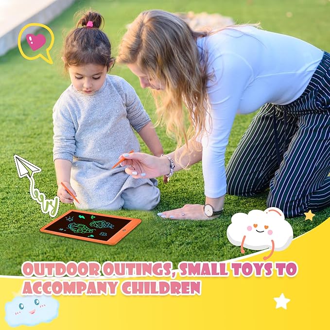 EooCoo Toys for Ages 3-7, Drawing Pad for Kids, 10 Inch LCD Writing Tablet, No Mess Coloring Books for Kids, Travel Games Girls Gifts, Educational Toys for 3 4 5 6 7 Years Old Girls