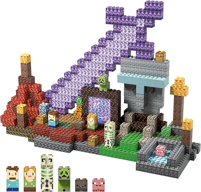 JIMI Building Blocks Set, Interlocking Blocks Building Toy with Characters & Vivid Scenes, Creative Construction Toy for Kids 6+ & Builders, STEM Learning Toy