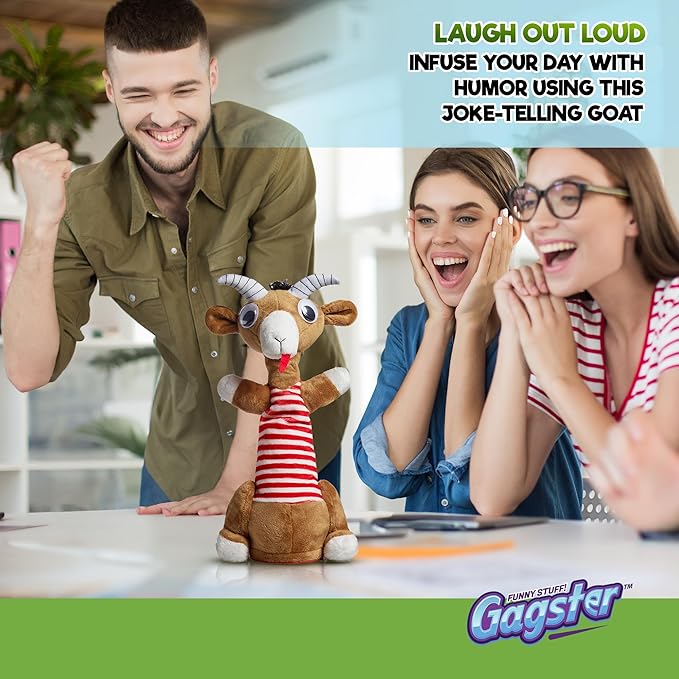 Gagster Screaming Goat Dancing Toy – Mimicking Toy for Kids – Repeats What You Say, Singing & Talking – Electronic Yodeling – Funny White Elephant Gag Gift for Anyone Who Loves Talking