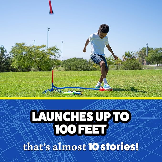 Stomp Rocket Jr Rocket Refills, 8 Multi-Color Rockets - Replacement Rockets for Soft Foam Rocket Launcher for Kids - Fun Backyard & Outdoor Kids Toys Gifts for Boys & Girls - Ages 3 & Up