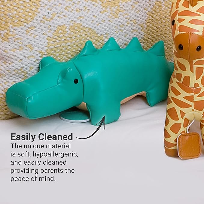 Little Big Friends Musical Baby Toy – Soft Plush Pull-String Cord Classical Toy for Baby & Toddlers | Soothing Stuffed Cuddly Animal Gift | Achille The Crocodile