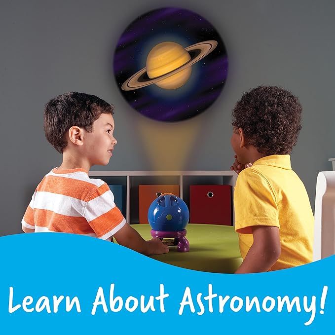 Learning Resources Shining Stars Projector - 5 Piece Set, Ages 3+, Solar System, Space Projector for Kids, Planets Toys, STEM