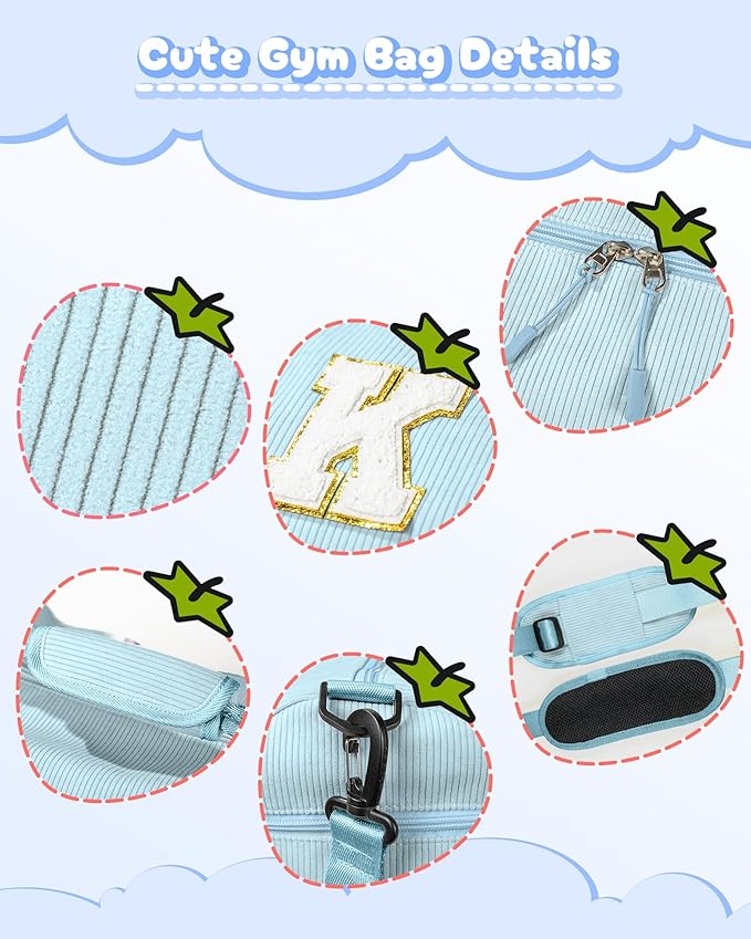 6 Year Old Girl Birthday Gifts, Girls Gym Bag, Kids Personalized Dance Bags with Shoe Compartment, Customized Travel Tote with Toiletry Bag, Gift for 3 4 5 6 7 8 Year Old Kid (Letter T)