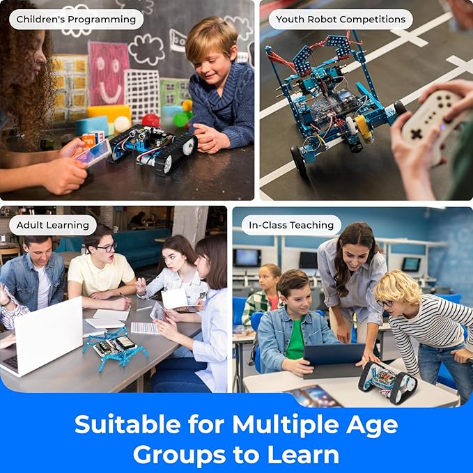 Makeblock mBot Ultimate 10 in 1 Robot Building Toys, Robotics Kit App Remote Control Robot Toys Compatible with Arduino C & Raspberry Pi, STEM Educational DIY Robotics for Kids Ages 12-16