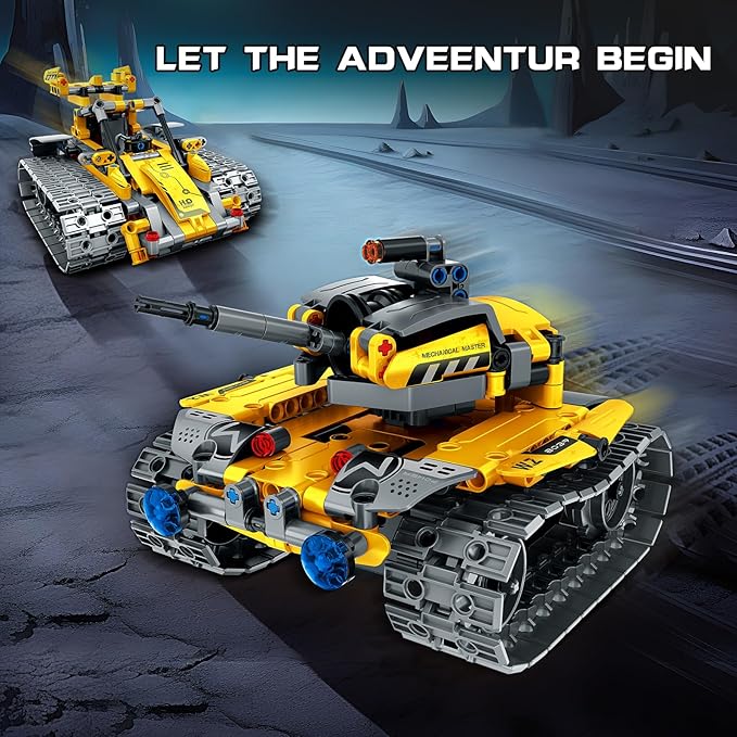 Christmas STEM Robot Building Kit Gift for Boys Ages 8-12 with Remote Control, Technic Coding Robotic Toy for Kids’ Birthday, Buildable 5-in-1 Models with 488 Pieces