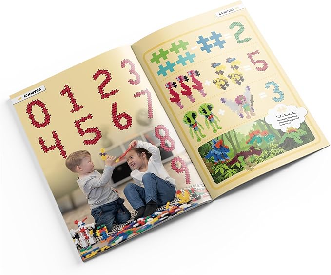 PLUS PLUS BIG - Open Play Set - 400 Piece in Storage Tub- Basic Color Mix, Construction Building Stem Toy, Interlocking Large Puzzle Blocks for Toddlers and Preschool