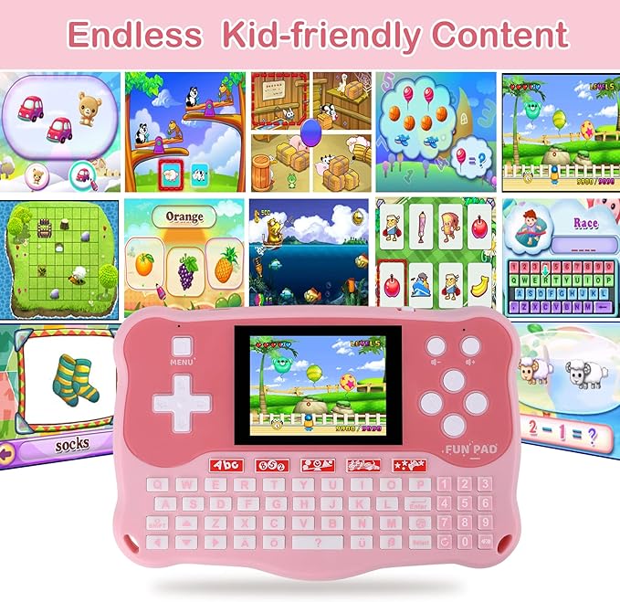 Kids Tablet/Baby Learning Pad with 102 Activities/Toddler Tablet with ABC/Words/Music/Math Interactive Educational Electronic Toys Gifts Handheld Game for Preschool Boys Girls Ages 3-12