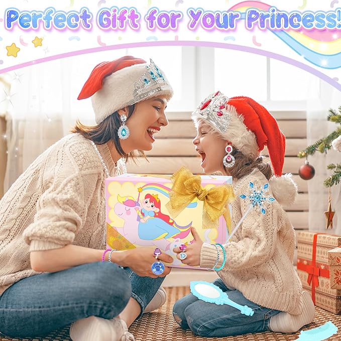 Tagitary Plush Cat Toy Can Repeats What You Say,Stuffed Interactive Cat Talking Musical Toys with Princess Pretend Jewelry Toy, Kids Dress Up Play Set Christmas Birthday Gift Party Favors for Toddlers