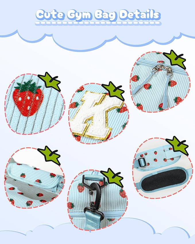 Birthday Gifts for Toddler, Girls Gym Bag, Kids Personalized Weekend Duffel Bags with Shoe Compartment, Initial Travel Tote with Makeup Bag, Gift for Dance Cheerleader Girl (Letter V)