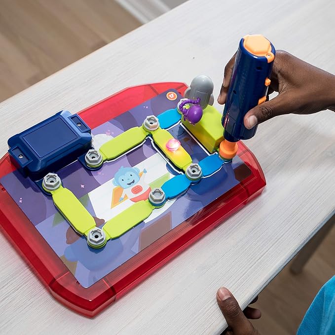 Educational Insights Design & Drill Space Circuits, Beginning Circuit Building Science Kit, STEM Toy, 52 Assorted Pieces with Kid-Friendly Power Drill & 20 Challenges for Kids Boys & Girls, Ages 5+