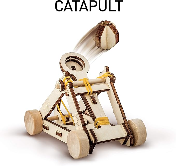 NATIONAL GEOGRAPHIC Da Vinci Model Kit - Catapult Kit for Kids, 3D Puzzle Building Toy for Boys and Girls, Wood Building Kit for Kids, A Great STEM Project, Engineering Model Kit (Amazon Exclusive)