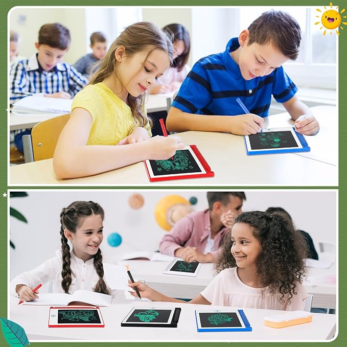 32 Pieces Mini LCD Writing Tablet 4.5 Inch Educational Toys Learning Writing Pad Erasable Drawing Pad Reusable Learning Toy Gift Preschool Art Toys for Girls Boys Birthday Favor (Bright Colors)