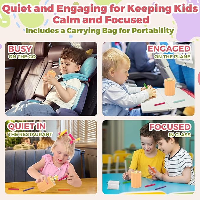 Shape & Color Sorting Montessori Toys for Toddlers 1-3, Soft Silicone Sensory Toys, Preschool Learning Activities Matching Game, Educational Toy for Fine Motor Skills, Travel Gift for Boys and Girls