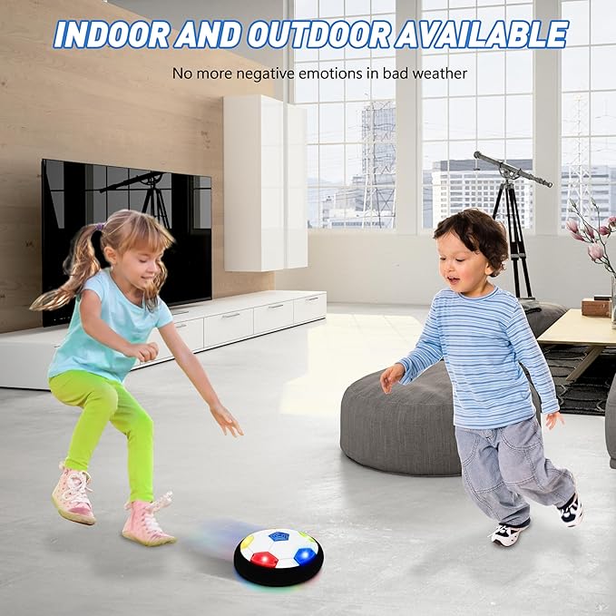 Hover Soccer Ball for Kids, Light-Up Soccers Ball Boys Toys, Kids Training Hover Balls Indoor Toy Games, Birthday Gifts for Kid Age 4, 5, 6, 7, 8-10 Year Old Boy - Soccer