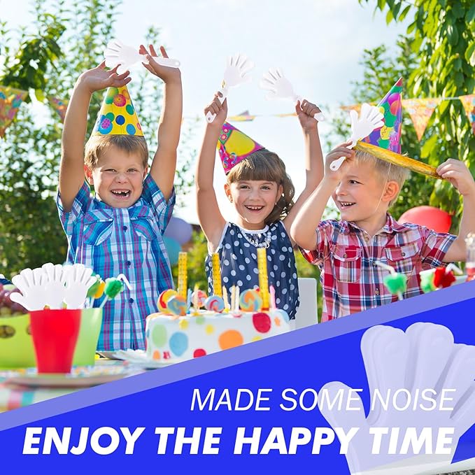 36 Pcs Hand Clappers Noisemakers 7.5 Inch Clappers Noisemakers Plastic Hand Clappers for Birthdays Game Football Sporting Events Cheers Supplies Dance Basketball Football Noisemakers（White）