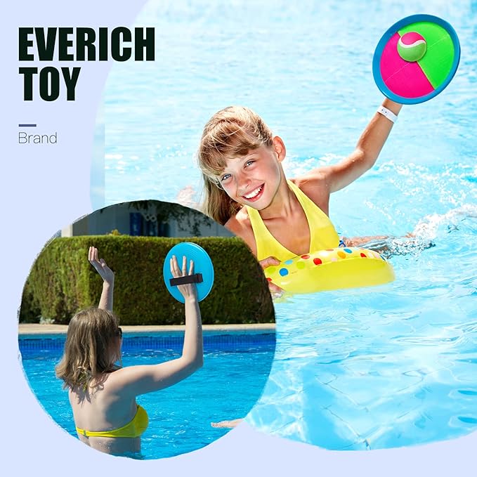 EVERICH Upgraded Toss and Catch Ball Game Set, Outdoor Games for Kids Toys, Stocking Stuffers for Family Games, Beach Pool Yard Christmas Toys Birthday Gifts for Boys Girls 3 4 5 6 7 8-12 Years Old